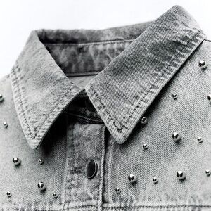 ZARA BLOGGER FAVORITE Z1975 PEARL DENIM JACKET